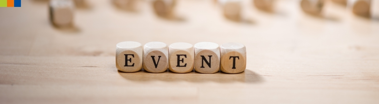 Würfel mit der Aufschrift EVENT