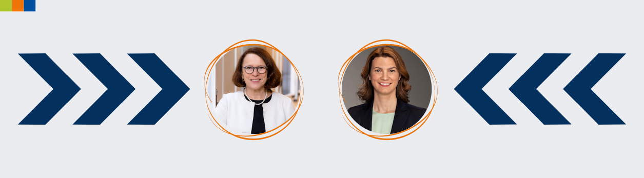 Oberbürgermeisterin Gertrud Maltz-Schwarzfischer und Landrätin Tanja Schweiger gemeinsam als Schirmherrinnen der Mentoring-Partnerschaft, ein Programm zur Integration von Akademiker*innen mit internationalen Abschlüssen in Regensburg und Umgebung.